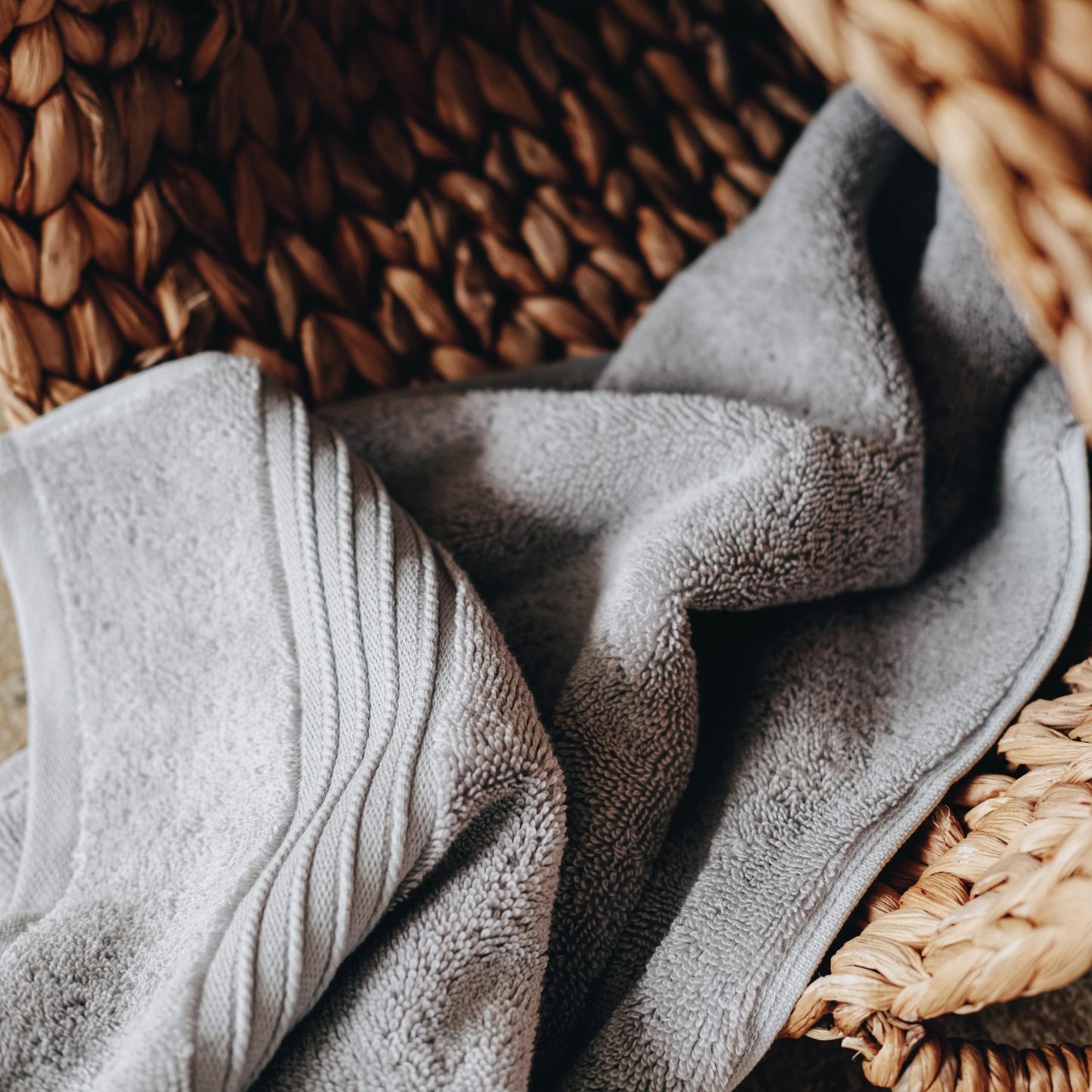 Milara Turkish Super-Plush Bath Towels Set 2-Piece, Anthracite (Dark Gray) Turkish Bath Towels, (27 x 54 Inches)