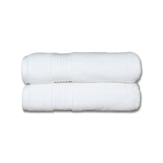 Lara - Hand Towels, 2-Piece Set, 700 GSM, White, Turkish Combed Cotton