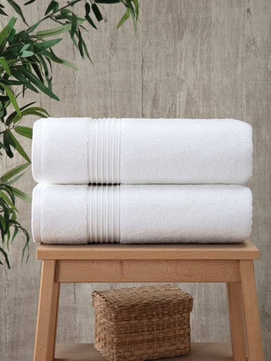 Super-Plush Turkish Cotton Bath Towels Set of 2